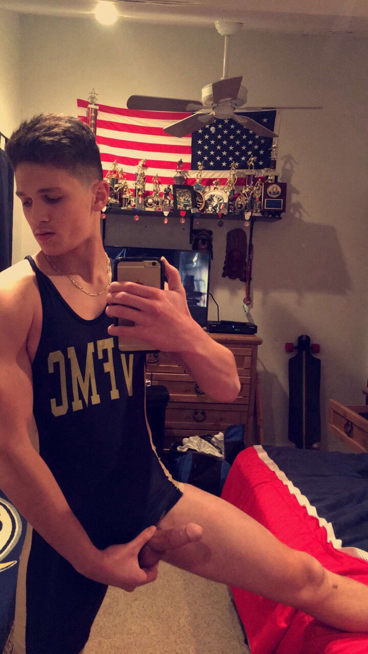 Wrestling Boy got a boner